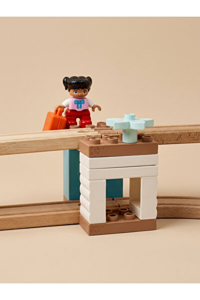 TrainEra Set Conectori 2x4 - 2 x Placa Duplo Dubla pentru Sine de Lemn