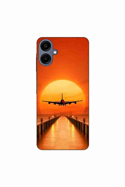 OEM Husa compatibila cu Samsung Galaxy A06 Silicon Gel Tpu Model Airplane Sunset