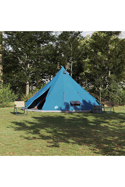vidaxl Cort Tipi cu acoperis albastru 560 x 560 x 300 cm tafta