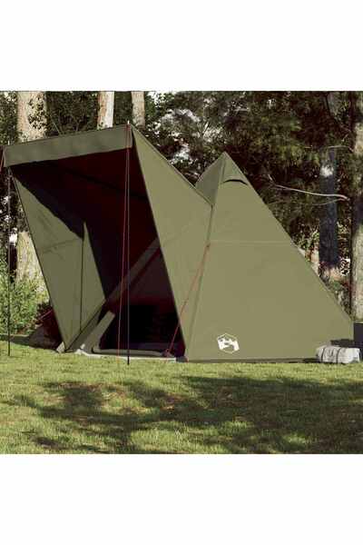 vidaxl Cort familie Tipi pentru 6 persoane verde masliniu impermeabil