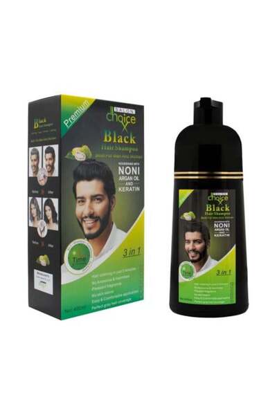 Salon Choice Hair dye shampoo from for unisex, black color
