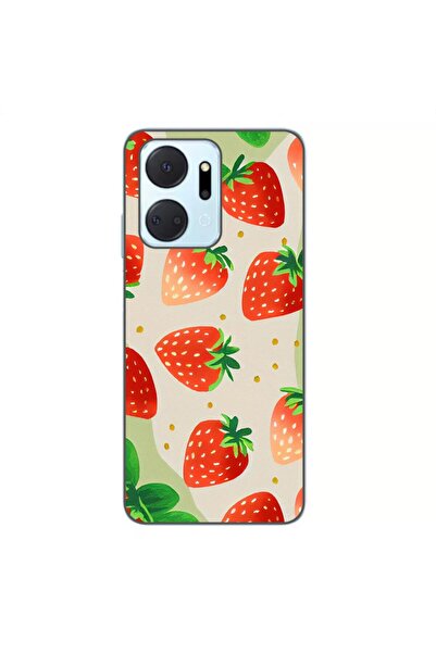 OEM Husa compatibila cu Honor X7a Silicon Gel Tpu Model Capsuni Pattern