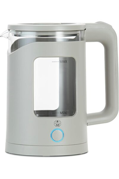 ALSAIF Glass kettle with beige plastic body 1.5 liters, 1360 watts