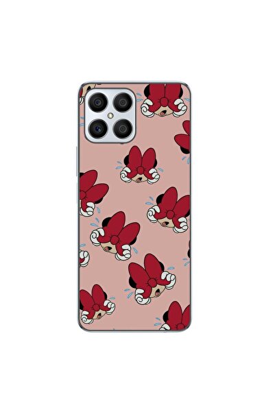 OEM Калъф, съвместим с Honor X8, силиконов гел TPU, с десен Мини, червен.