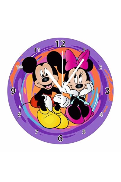 OEM Ceas de perete Mickey & Minnie, MDF, Imprimare color UV, 30 cm (design mo...
