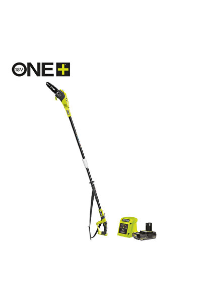 Ryobi Ferăstrău cu bară telescopică 18V ONE – bară de 20 cm (1 x 2.0 Ah) RPP1...