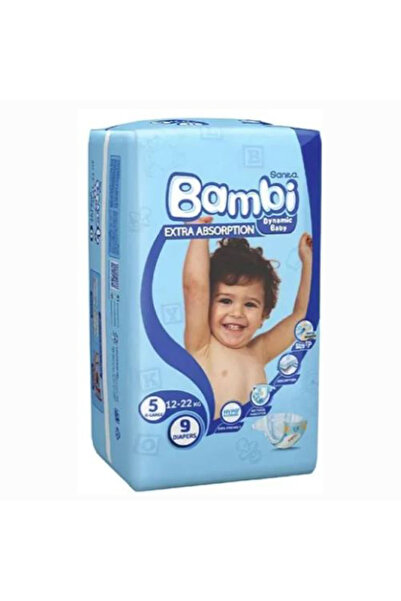 Sanita Bambi حفاضات أطفال مقاس (5) عبوة تحتوي على 9 حفاضات