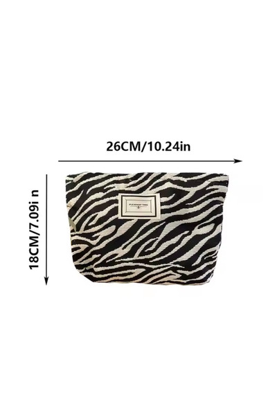 Pure Cosmetic bag, zebra animal print -