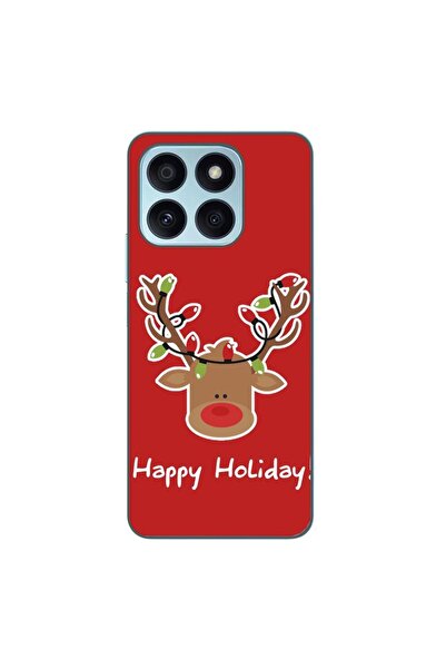 OEM Husa compatibila cu Honor X8b Silicon Gel Tpu Model Craciun Ren Happy Hol...