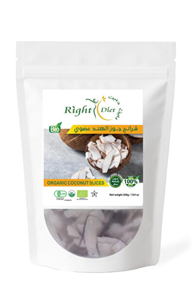 RIGHT DIET Organic Gluten-Free Coconut Slices 200g - No Additives