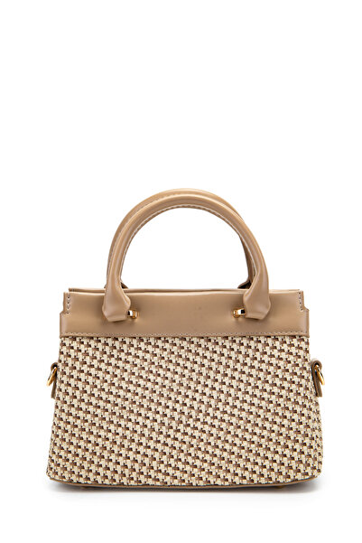 minebag Women's Crossbody Bag with Fixed Strap Design Noir Linen Beige