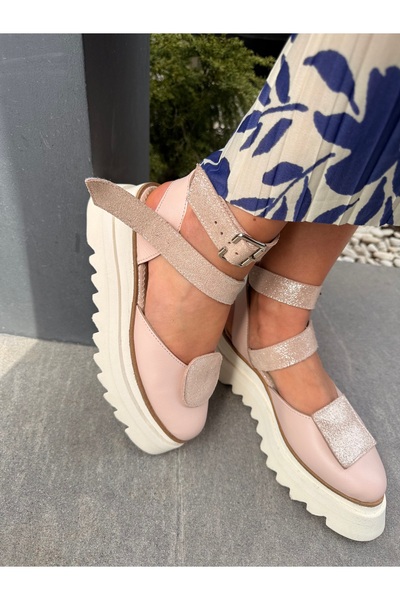 Miarma Designs Pantofi piele naturala roz pal