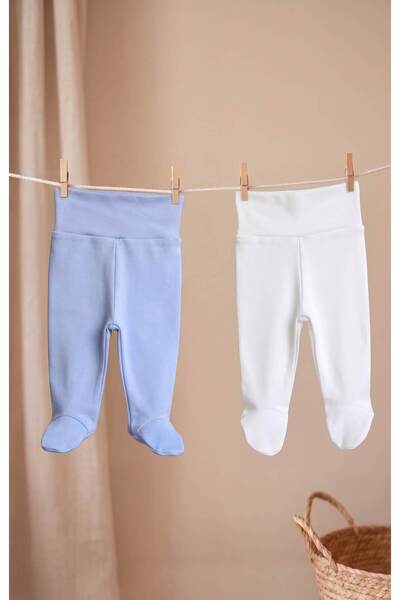 Dolcetots 2'li Set %100 Pamuk Bebek Patikli Alt