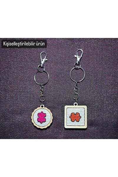 PUZZLE MOTİFLİ ÇANTA CHARMI / ANAHTARLIK (RENK SEÇİMİ YAPILABİLİR)
