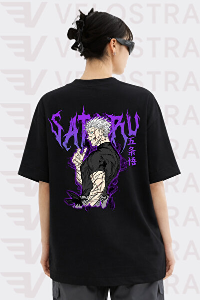 Velostra Unisex Gojo Satoru Anime Printed Oversize Comfortable Daily Use Comb...