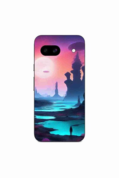 OEM Husa compatibila cu Google Pixel 8A Silicon Gel Tpu Model Mystic Planet