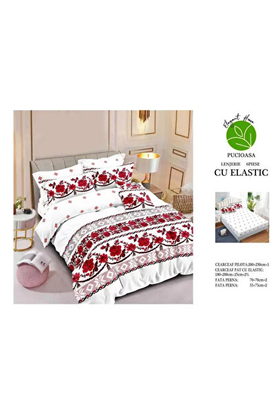 Pucioasa Lenjerie de pat Finet 6 piese cu elastic-T196