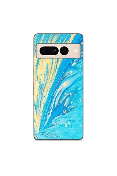 OEM Калъф, съвместим с Google Pixel 7 Pro, силиконов гел TPU модел Aqua Bloom