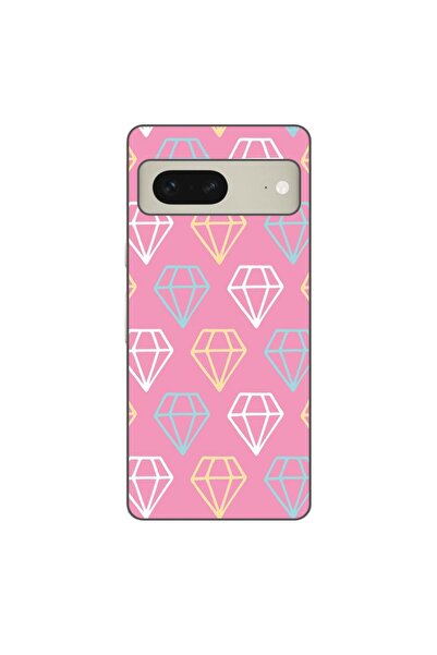 OEM Husa compatibila cu Google Pixel 8 Silicon Gel Tpu Model Diamond Pattern ...