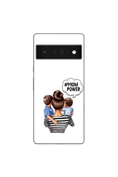 OEM Husa compatibila cu Google Pixel 6 Pro Silicon Gel Tpu Model Mom of Boys
