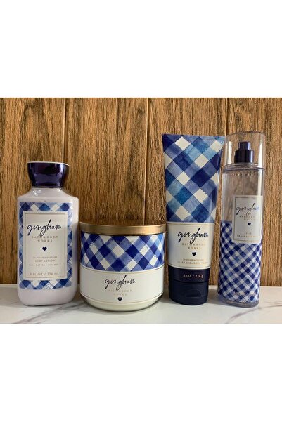 Bath & Body Works Gingham Fragrance mist, Body cream, Body Lotion and Candle