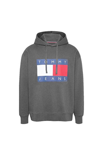 Tommy Hilfiger Ανδρικό Φούτερ με Κουκούλα Tommy με Έμβλημα Σημαίας, Μελανζέ, ...