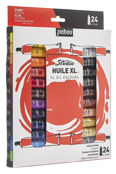 Artlantis Yağlı Boya 24 Renk 12 ml 1 Paket Pepeo Yağlı Boya Seti 24 lü Ahşap ...