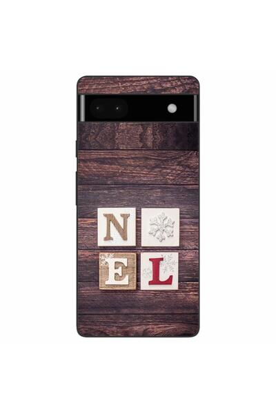 OEM Husa compatibila cu Google Pixel 6A Silicon Gel Tpu Model Craciun Noel Wood