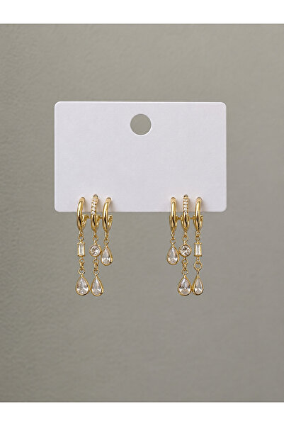 Bade Jewelry قلادة Vip Gold ذات 3 فتحات على شكل حجر متدلي، موديل أقراط أنيقة ...