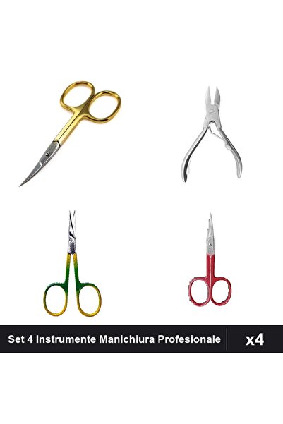 One Group Set 4 Instrumente Manichiura Profesionale One Group, Cleste Pedichi...