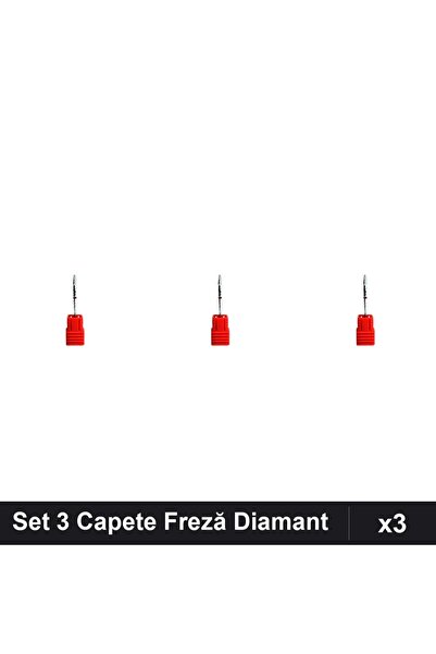 NAİLS Set 3 Capete Freză Diamant Unghii, Manichiură Profesională, Accesorii C...