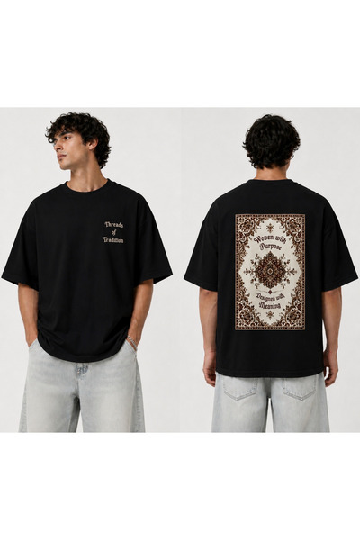 MiniHouse Hali Design Front and Back Printed Oversize T-Shirt