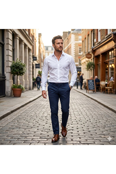Fine Touch Men's Shirt Premium Series – Modern Cut, Stylish Combination, High...