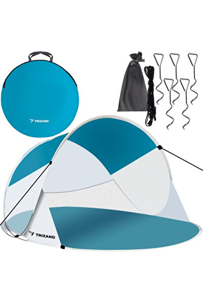 Trizand Cort de plajă pop-up 190x120x90 cm – Adăpost pentru 2 persoane, prote...