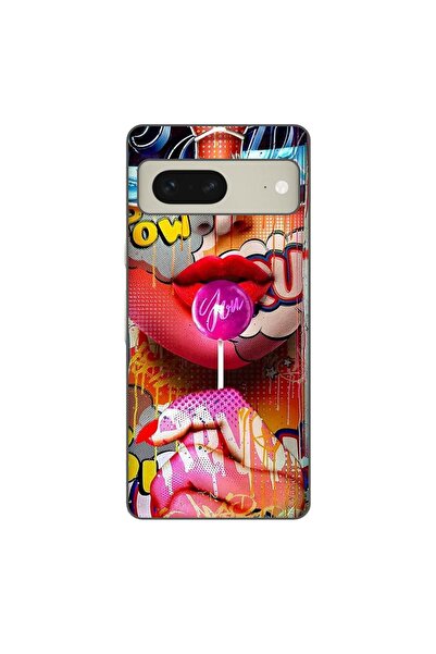 OEM Husa compatibila cu Google Pixel 8 Silicon Gel Tpu Model Pop Art Lolipop
