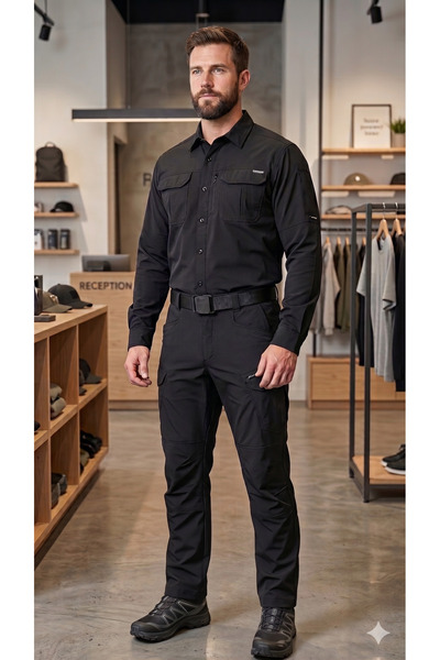 SUİT AYDIN Tactical Outdoor Takim Kargocep Pants Shirt T-Shirt Belt Included