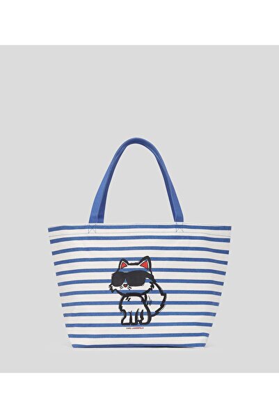 Karl Lagerfeld Geantă - white and blue stripes