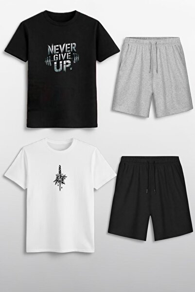 Trendy Merry Store 4-Piece Children's Summer Capri and T-Shirt Set