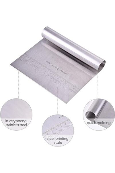 Yıldızan Nzr Beautestore Steel Dough Cutter,Metal Dough Scraper,Pie Scraper,D...