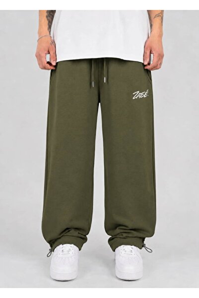 zaee Signature Embroidered Adjustable Leg Baggy Sweatpants