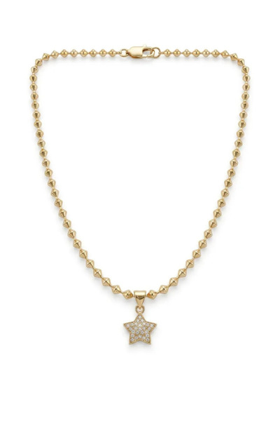 ZARİN JEWELS Yıldız Detaylı Zirkon Taşlı 14 Ayar Altın Kaplama Kolye