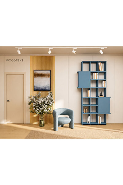 mywoodteks woodteks Nova Kapaklı Raflı Kitaplık ve Dekoratif Dolap – İstenile...