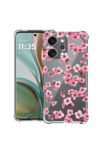 bestcase Husă Antișoc Compatibilă cu OPPO Reno14 F / FS, Floral - Cireș Roz E...