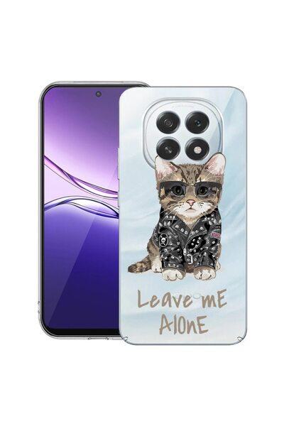 bestcase ¬Æ Husa pentru OPPO F29 cu Design Leave Me Alone Cat, Clear Slim Sil...