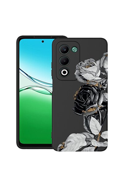 bestcase ¬Æ Husa pentru OPPO A5 din Silicon Ultra Slim cu Design Black Rose, ...