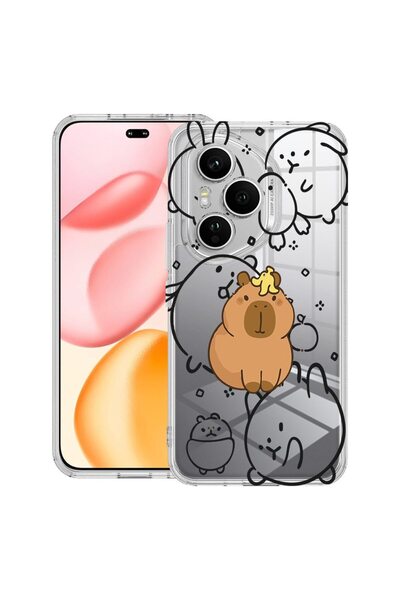 bestcase ¬Æ Husa Anti Shock Compatibila cu Honor 400 Pro, Cartoon Kawaii Capy...