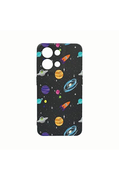 bestcase Силиконов калъф, съвместим с Oppo Reno8 Pro, с мотиви Вселена и план...