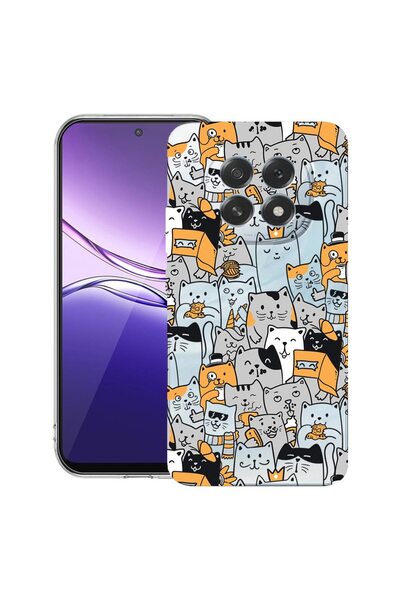 bestcase ¬Æ Husa pentru OPPO F29 Pro cu Design Cat Pattern, Clear Slim Silico...