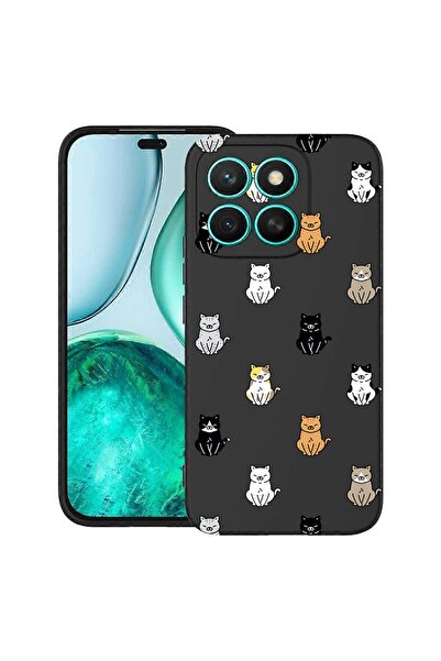 bestcase ¬Æ Husa TPU Ultra Slim Compatibil cu Honor X6c, cu Design Cat Patter...