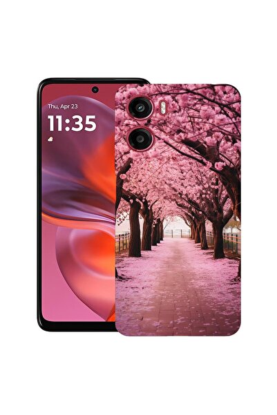bestcase Θήκη για Motorola Moto G06 με σχέδιο ανθισμένων δέντρων κερασιάς, TP...